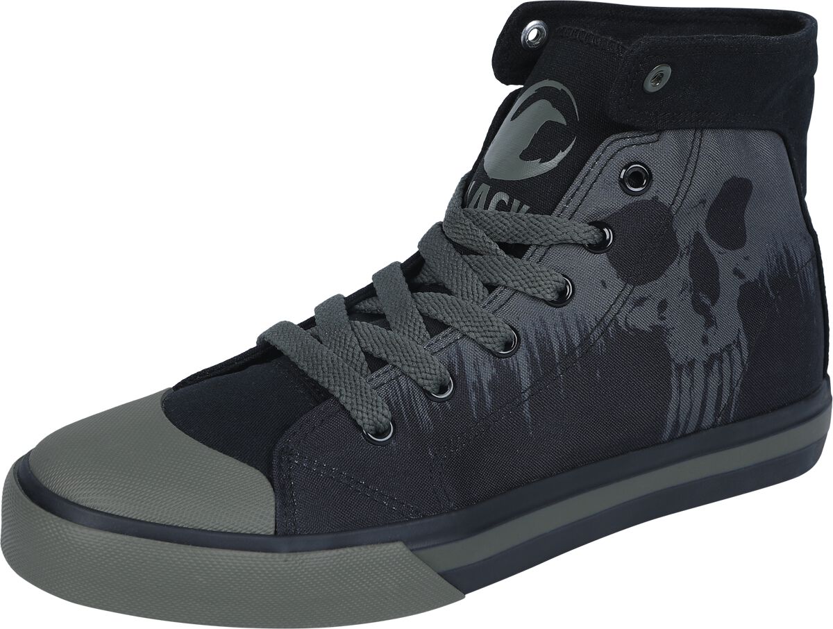 Black Premium by EMP Sneaker high - Sneaker with Skull Print - EU37 bis EU45 - Größe EU45 - schwarz von Black Premium by EMP