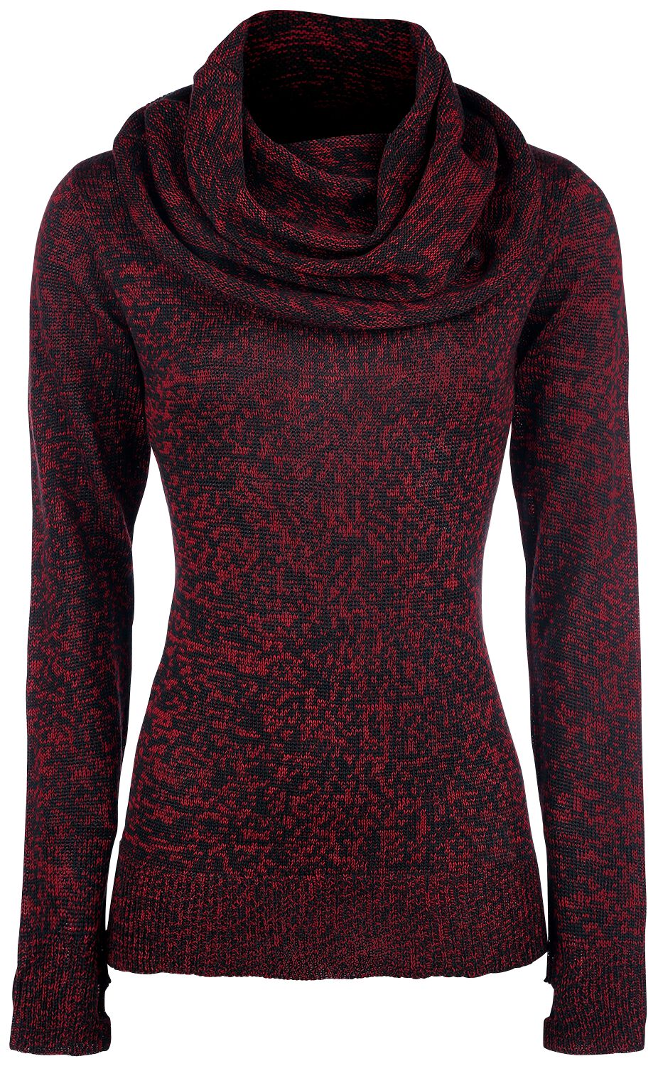 Black Premium by EMP Strickpullover - Up The Neck - S bis XXL - für Damen - Größe XXL - schwarz/rot Black Premium by EMP Strickpullover - Up The Neck - S bis XXL - für Damen - Größe XXL - schwarz/rot von Black Premium by EMP