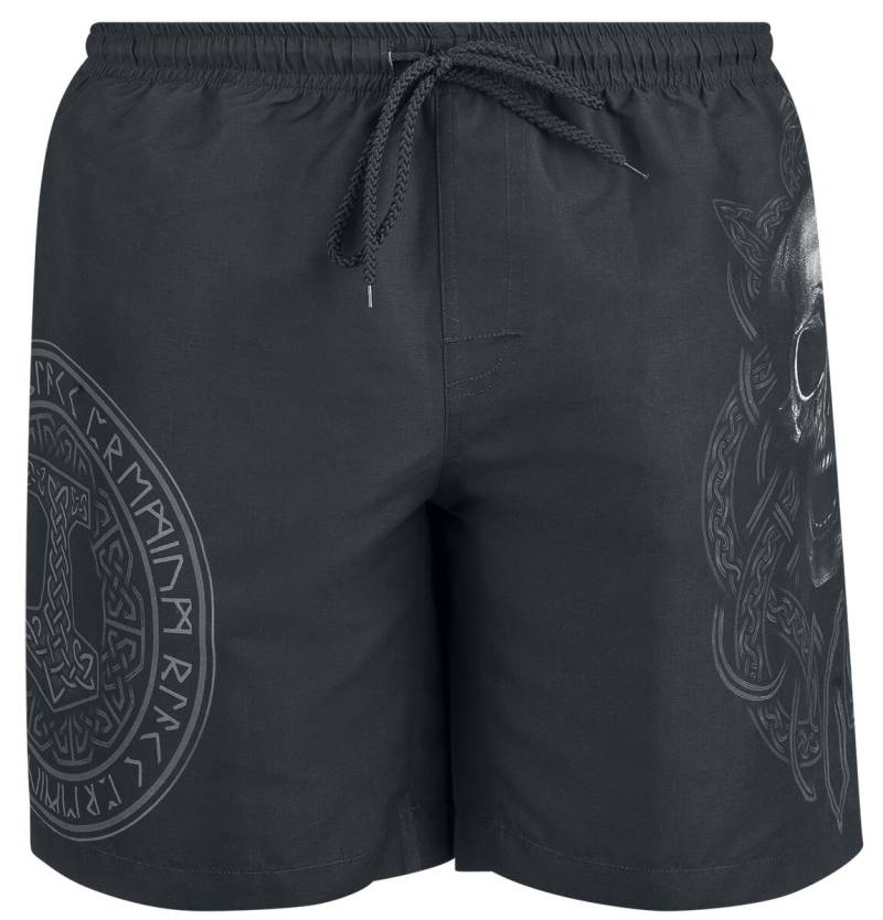 Black Premium by EMP Swim Shorts With Skull And Runes Print Badeshort schwarz in XL von Black Premium by EMP