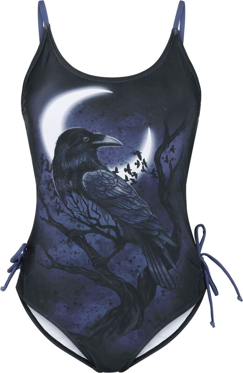 Black Premium by EMP Swimsuit With Moon And Raven Badeanzug schwarz in XL von Black Premium by EMP