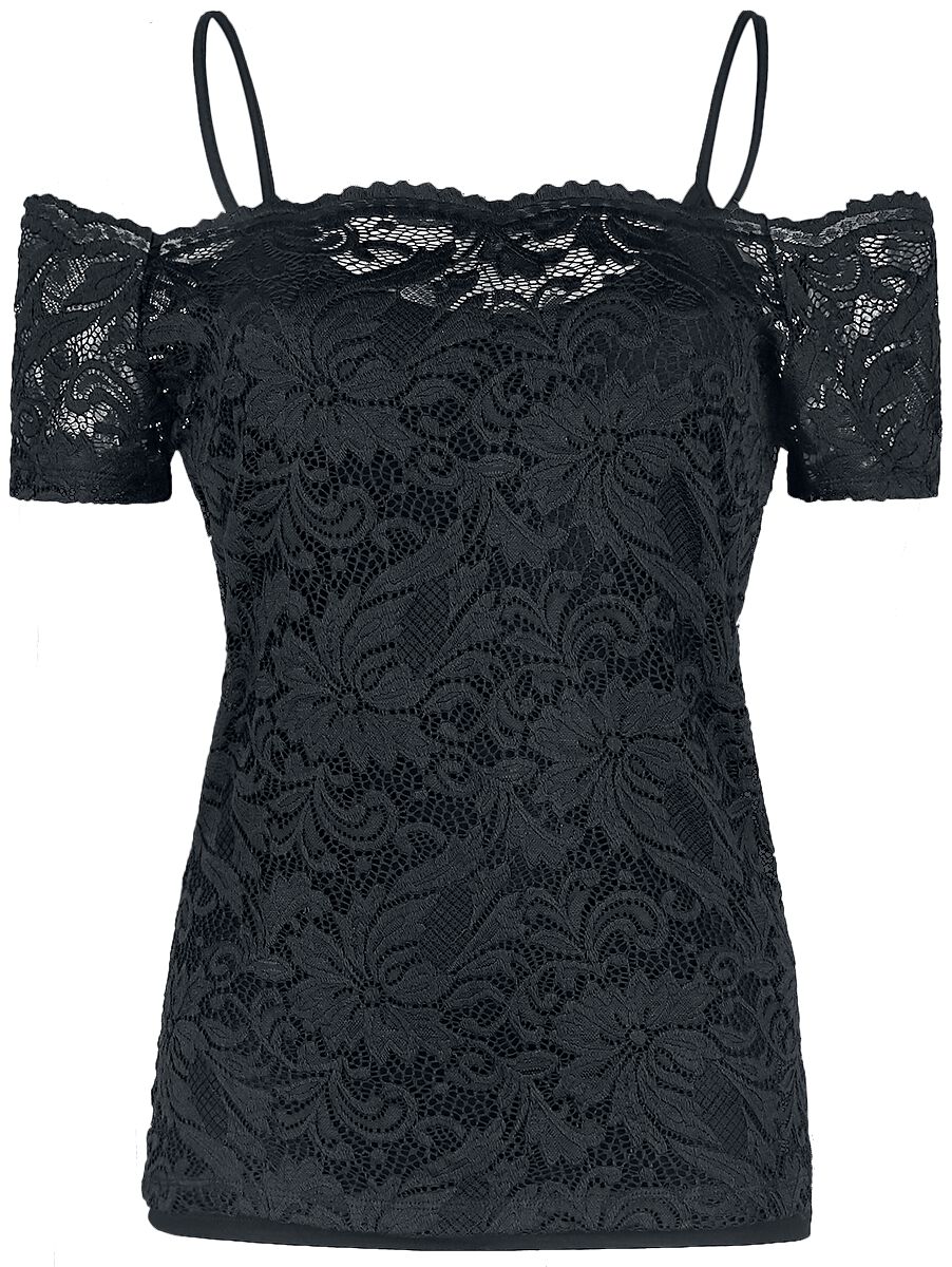 Black Premium by EMP T-Shirt - Cold Shoulder Shirt aus Spitze - S bis XXL - für Damen - Größe XL - schwarz Black Premium by EMP T-Shirt - Cold Shoulder Shirt aus Spitze - S bis XXL - für Damen - Größe XL - schwarz von Black Premium by EMP
