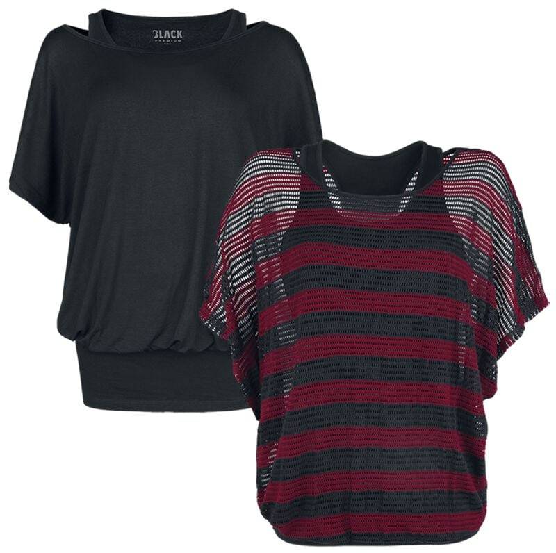 Black Premium by EMP T-Shirt - Girls Shirt - When the heart rules the mind - Bundle - S bis 5XL - für Damen - Größe XL - multicolor von Black Premium by EMP