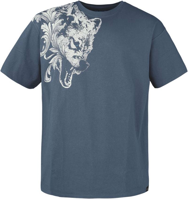Black Premium by EMP T-Shirt - T-Shirt With Wolf Print - S bis XL - für Männer - Größe S - blau von Black Premium by EMP