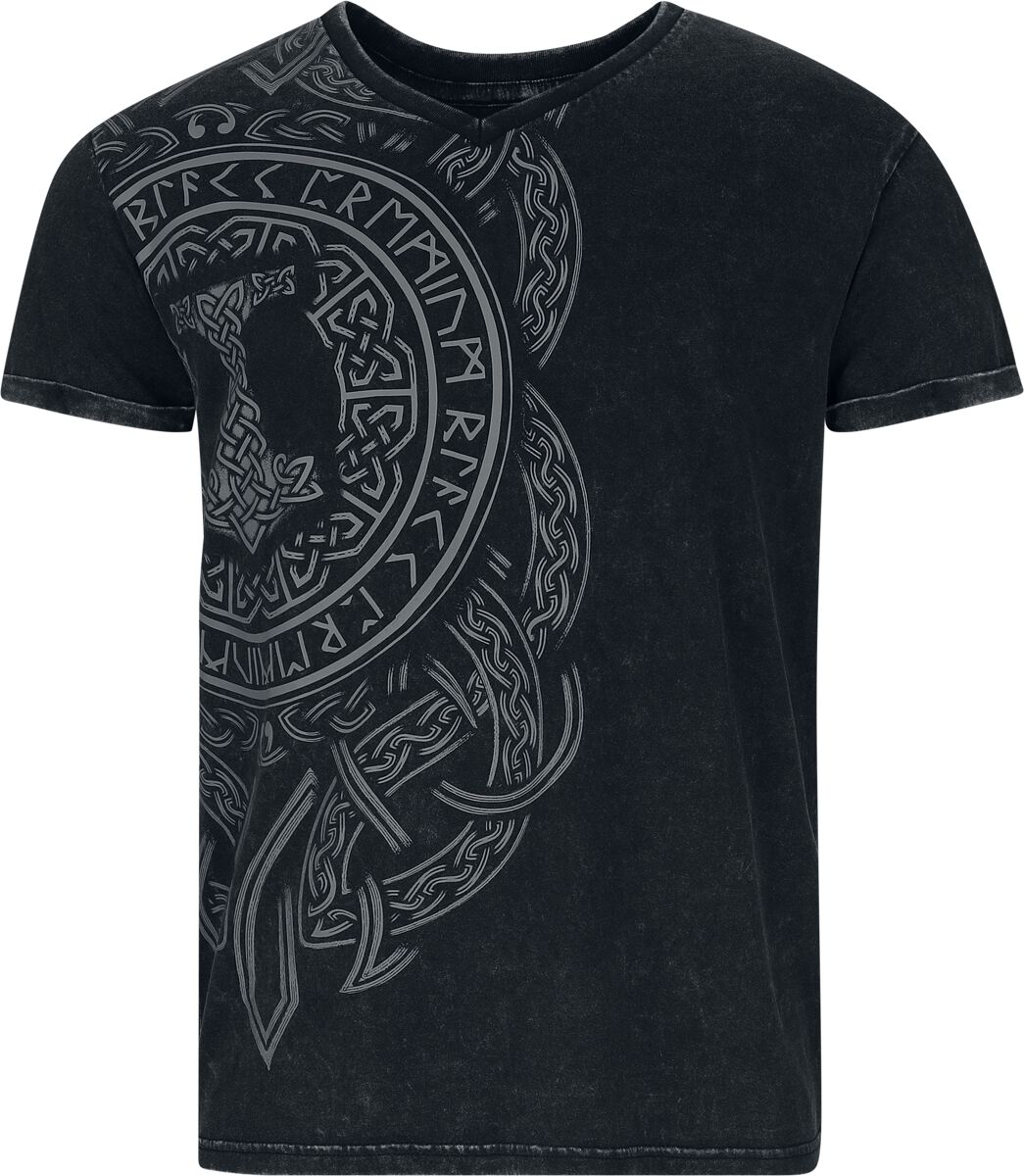 Black Premium by EMP T-Shirt - T-Shirt with Nordic Runes - M bis XXL - für Männer - Größe XXL - schwarz von Black Premium by EMP