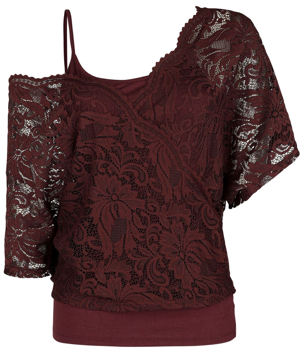 Black Premium by EMP T-Shirt - When The Heart Rules The Mind - S bis 5XL - für Damen - Größe M - bordeaux von Black Premium by EMP