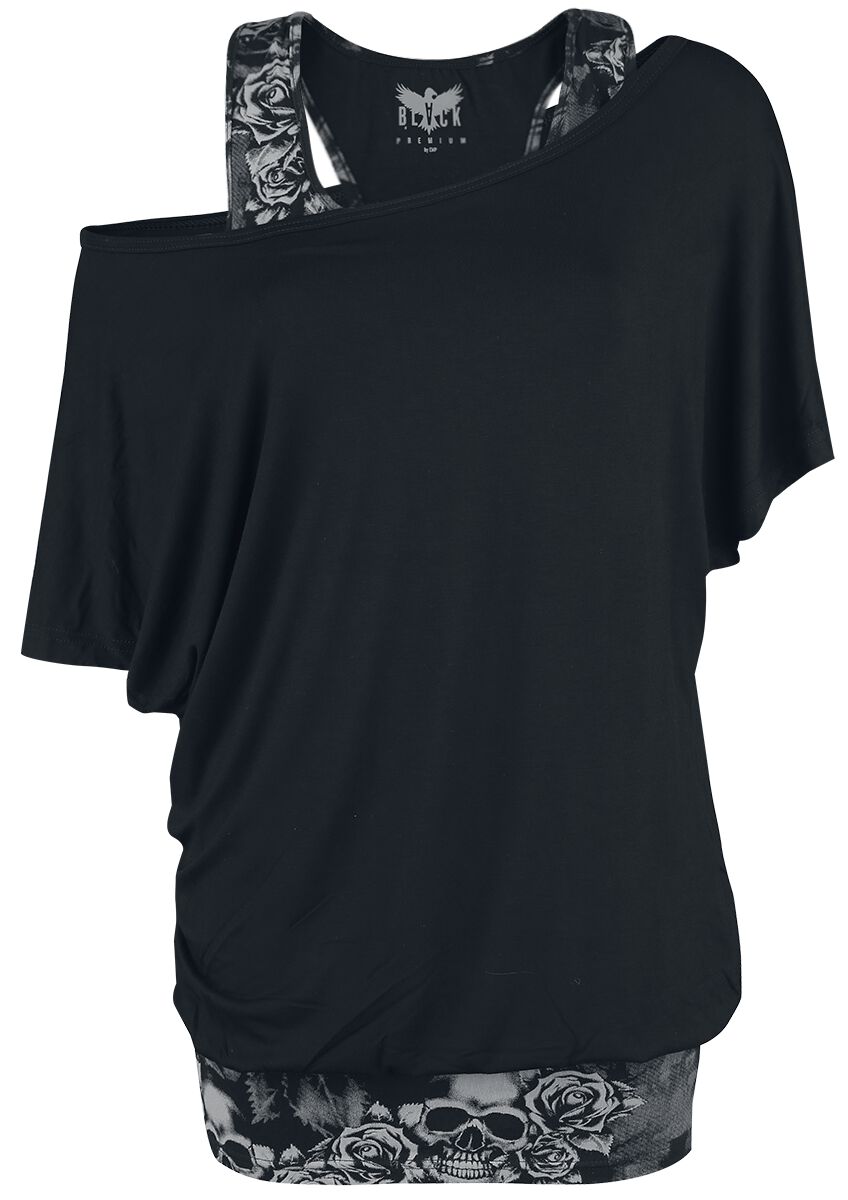 Black Premium by EMP T-Shirt - When The Heart Rules The Mind - XS bis 5XL - für Damen - Größe M - schwarz/grau von Black Premium by EMP