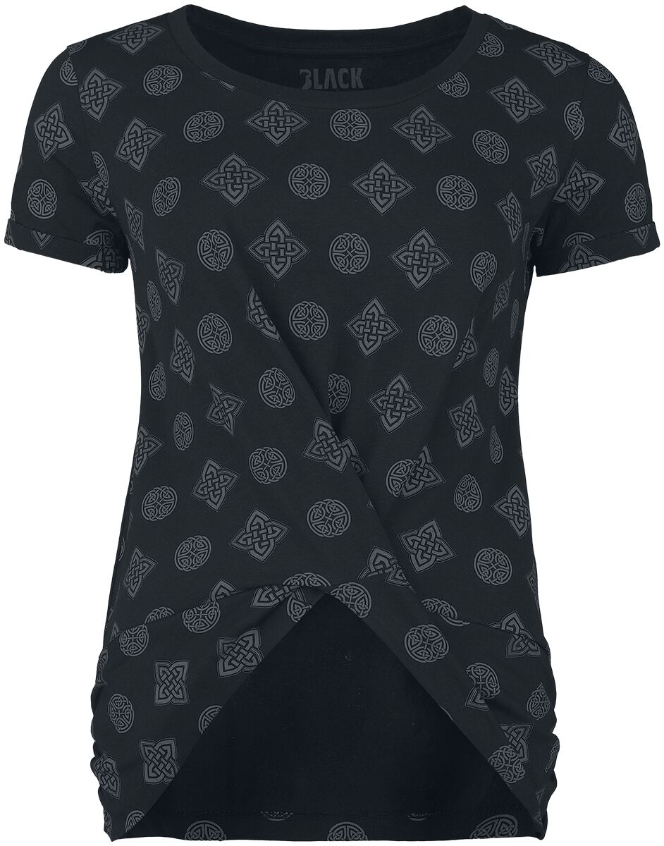 Black Premium by EMP T-Shirt mit Knotendetail und Keltischen Motiven T-Shirt schwarz in L von Black Premium by EMP
