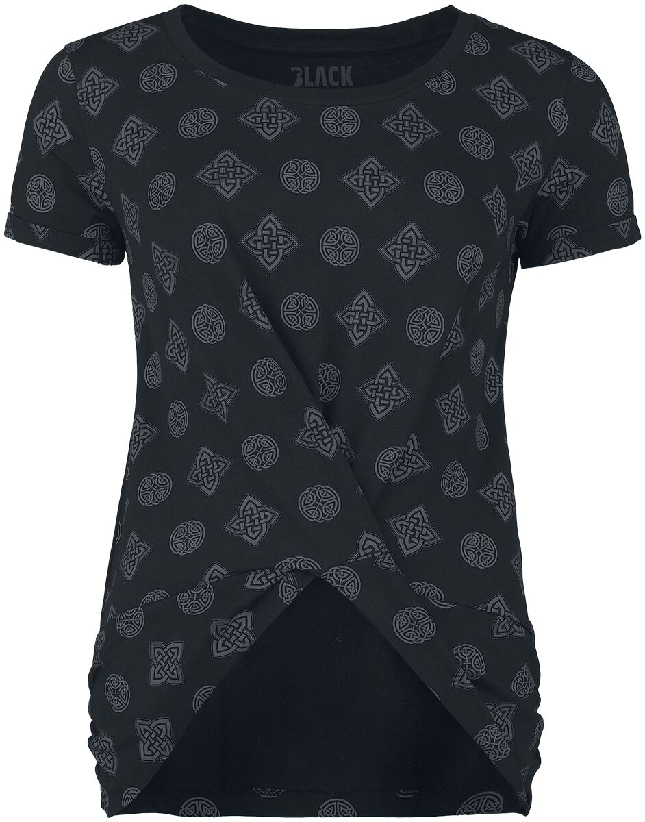 Black Premium by EMP T-Shirt mit Knotendetail und Keltischen Motiven T-Shirt schwarz in S von Black Premium by EMP