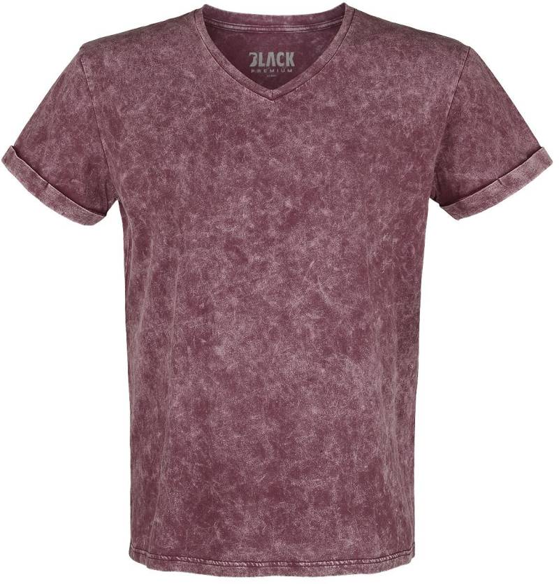 Black Premium by EMP T-Shirt mit Waschung T-Shirt bordeaux in M von Black Premium by EMP