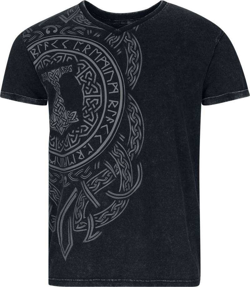 Black Premium by EMP T-Shirt with Nordic Runes T-Shirt schwarz in M von Black Premium by EMP