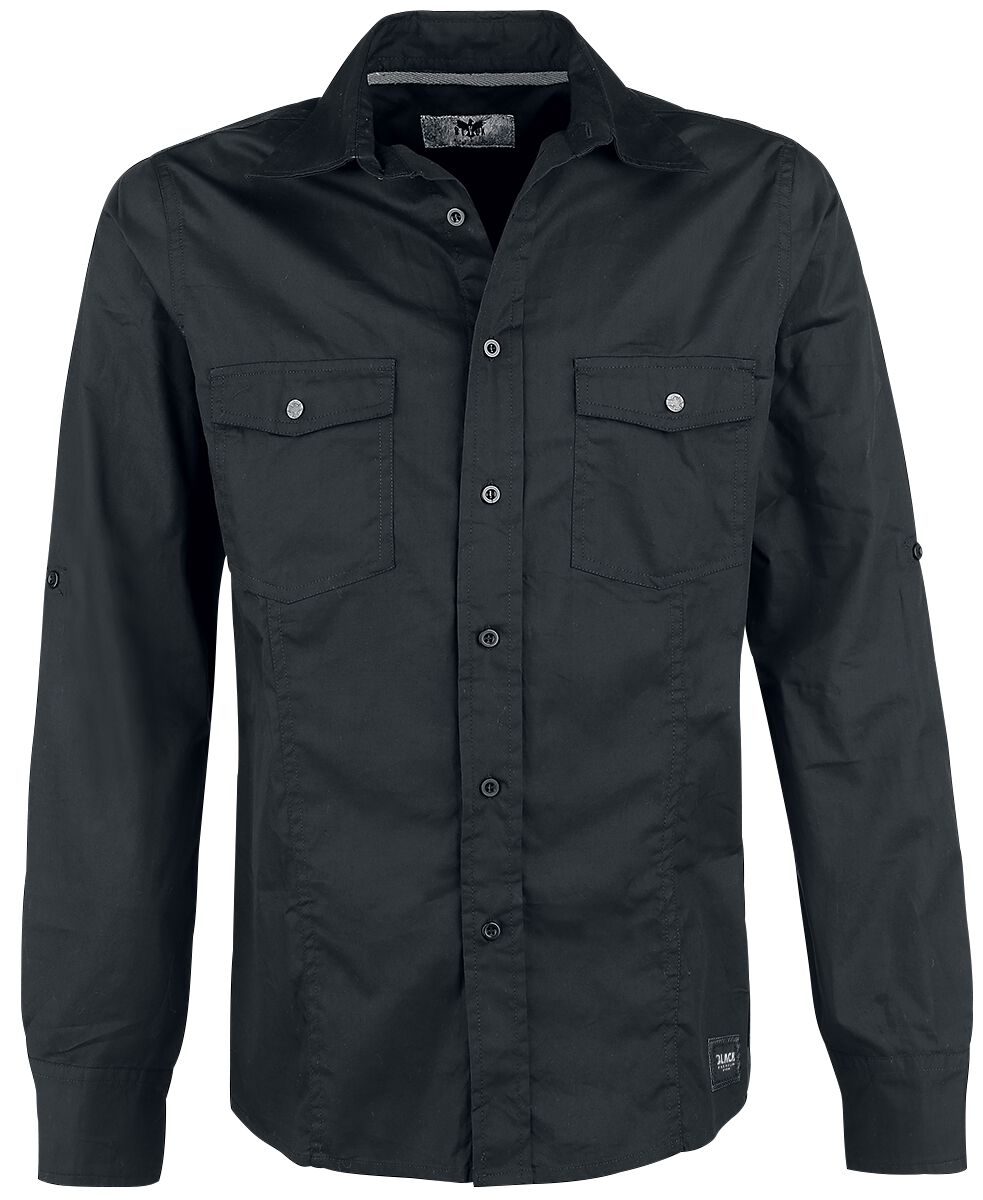 Black Premium by EMP There Is No Business Like Rock Business Langarmhemd schwarz in 5XL von Black Premium by EMP