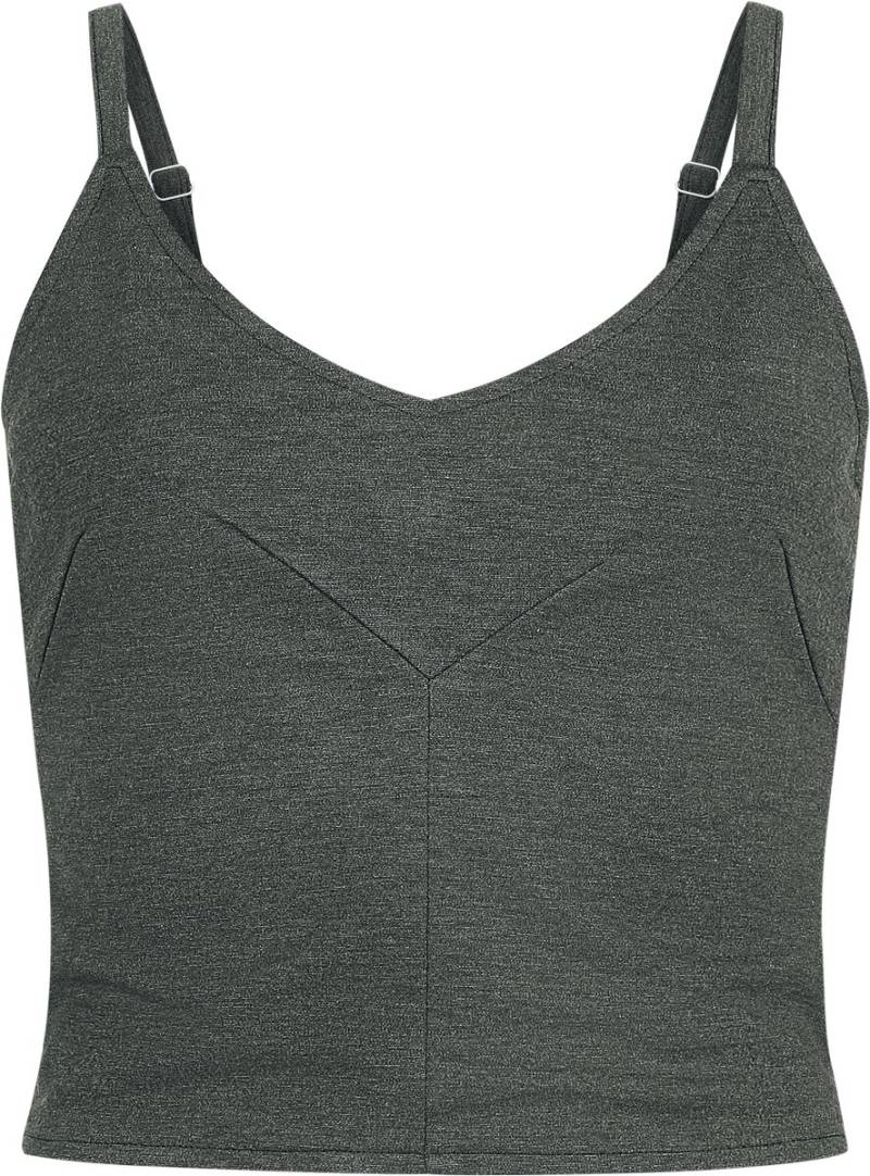 Black Premium by EMP Top mit Reißverschluss Top grau in XXL von Black Premium by EMP