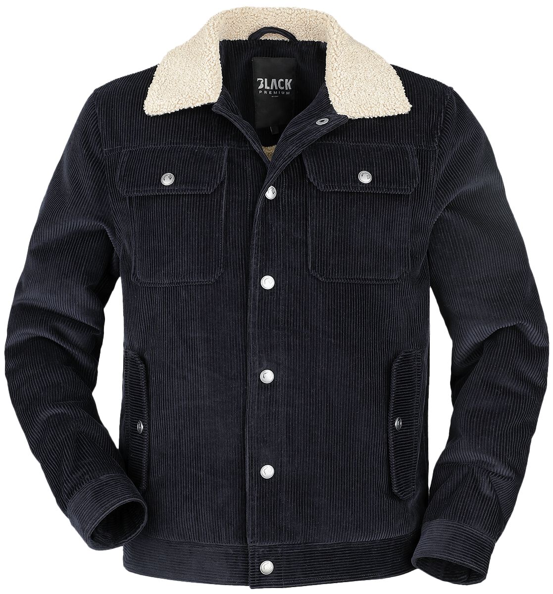 Black Premium by EMP Übergangsjacke - Corduroy Jacket With Teddy Fur - S bis XXL - für Männer - Größe XXL - navy von Black Premium by EMP