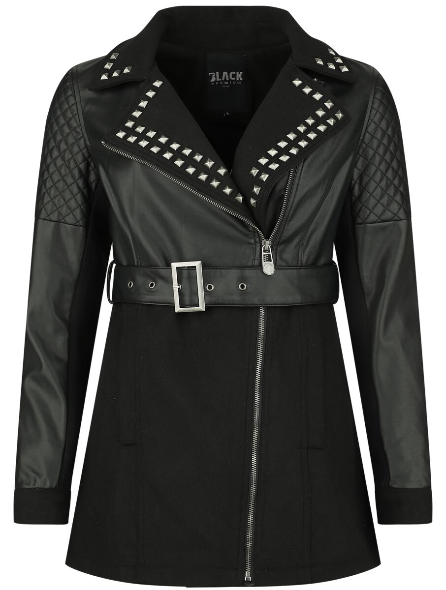 Black Premium by EMP Übergangsjacke - Faux Leather Jacket - S bis XL - für Damen - Größe M - schwarz von Black Premium by EMP