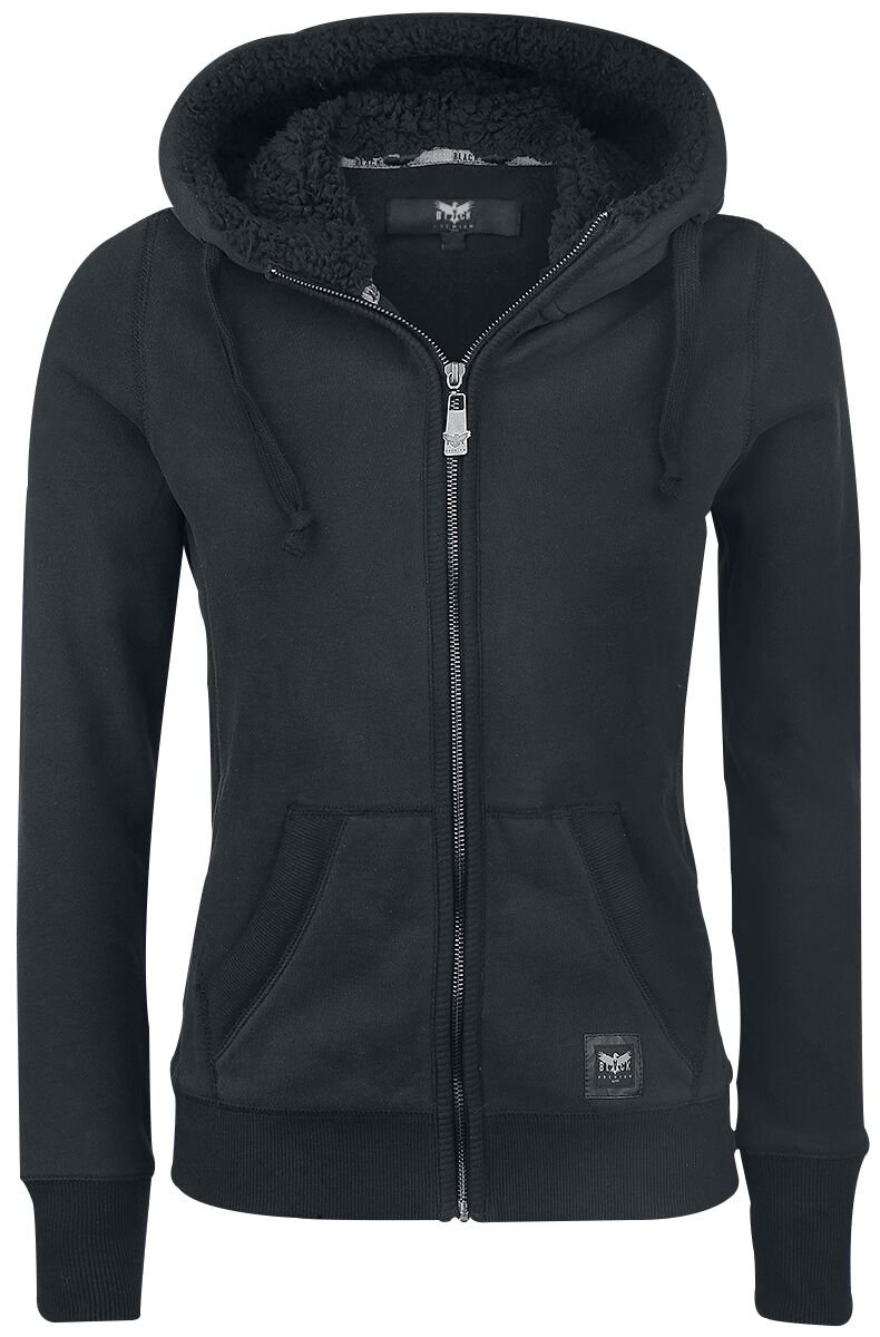 Black Premium by EMP Kapuzenjacke - Teddy Hooded Jacket - 4XL bis 5XL - für Damen - Größe 4XL - schwarz von Black Premium by EMP