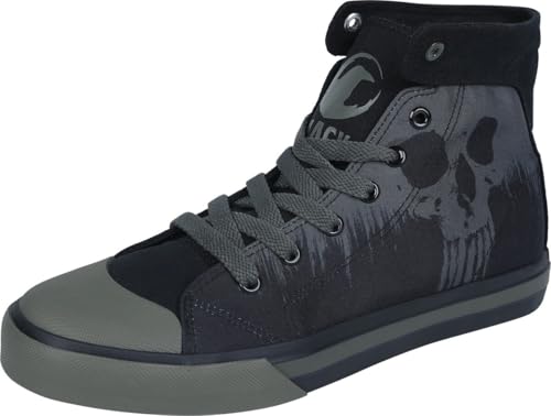 Black Premium by EMP Unisex Schwarze High-Sneaker mit seitlichen Skull-Print EU37 von Black Premium by EMP