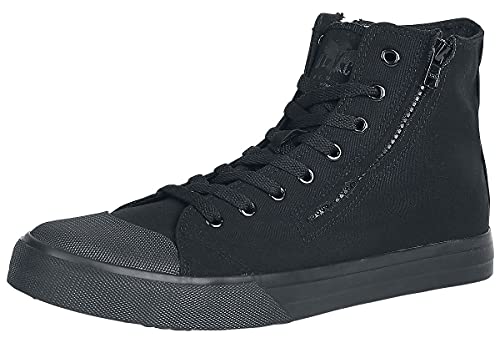 Black Premium by EMP Unisex Schwarze Sneaker mit Reißverschluss EU39 von Black Premium by EMP