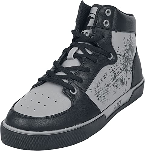 Black Premium by EMP Unisex grau-Schwarze hohe Sneaker EU42 von Black Premium by EMP