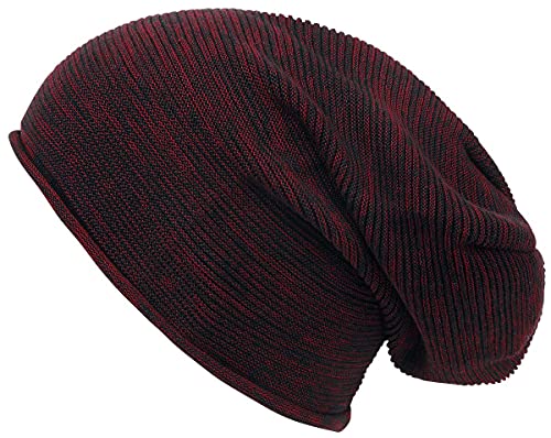 Black Premium by EMP Unisex schwarz-rot melierte Beanie Standard von Black Premium by EMP