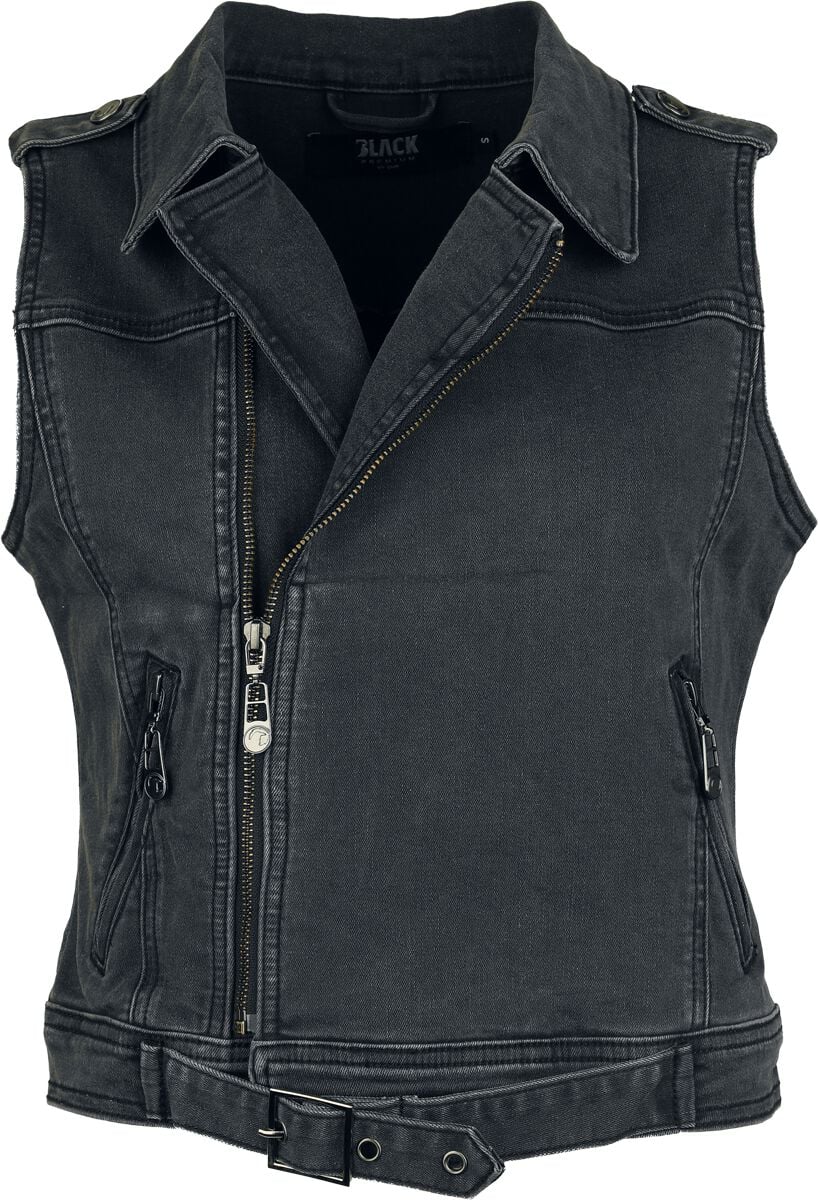 Black Premium by EMP Weste - Jeans Vest - S bis XXL - für Damen - Größe S - grau von Black Premium by EMP