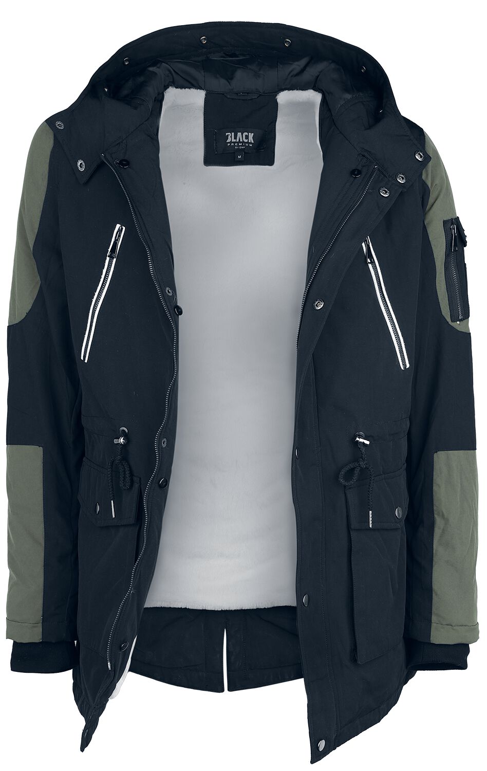 Black Premium by EMP Winterjacke - Lässige Winterjacke mit Kunstfellkragen - S bis XL - für Männer - Größe M - schwarz/oliv Black Premium by EMP Winterjacke - Lässige Winterjacke mit Kunstfellkragen - S bis XL - für Männer - Größe M - schwarz/oliv von Black Premium by EMP