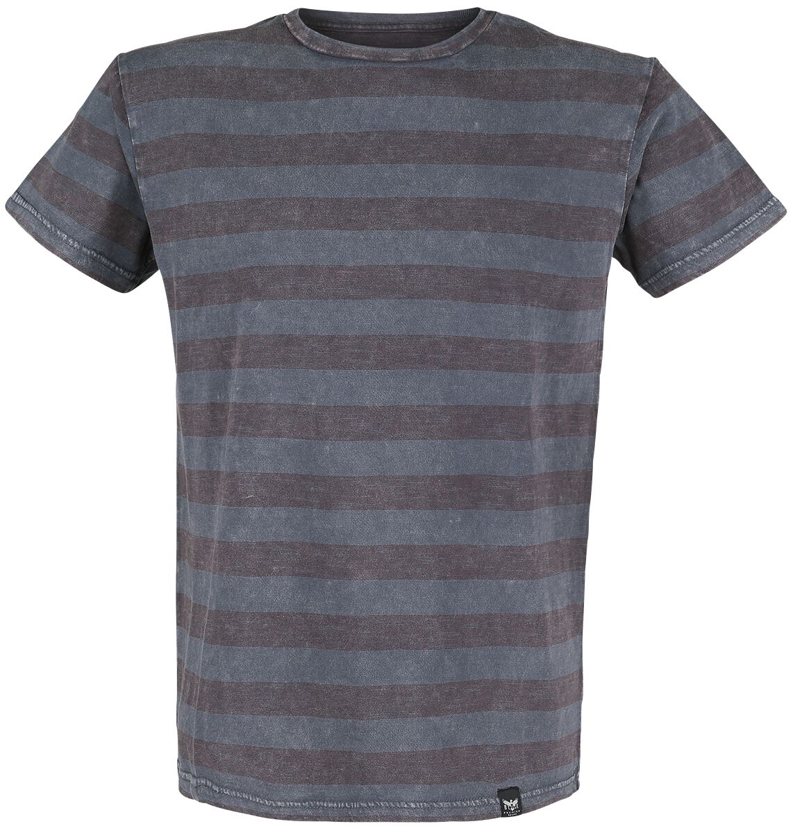 Black Premium by EMP graues T-Shirt mit Querstreifen und Rundhalsausschnitt T-Shirt grau in 3XL von Black Premium by EMP
