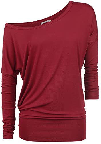 RED by EMP Damen rotes Basic Langarmshirt 5XL von Black Premium by EMP