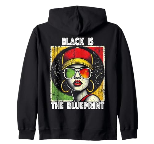 Black The Blueprint African Queen Pride Afro Heritage Damen Kapuzenjacke Black The Blueprint African Queen Pride Afro Heritage Damen Kapuzenjacke von Black Pride Melanin Apparel.USA