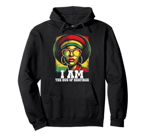 I Am The Hue Of Heritage Black Afro Empowerment Pride Damen Pullover Hoodie I Am The Hue Of Heritage Black Afro Empowerment Pride Damen Pullover Hoodie von Black Pride Melanin Apparel.USA