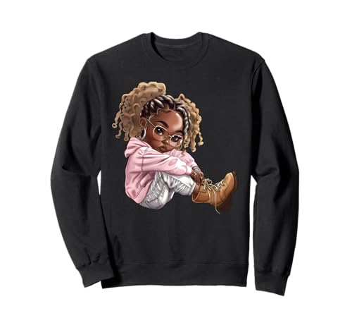 Schwarze Geschichtskönigin Melanin Sistas, Damen, lockige Afroamerikanerin Sweatshirt von Black Queen Melanin Sistas Women Curly Duron B