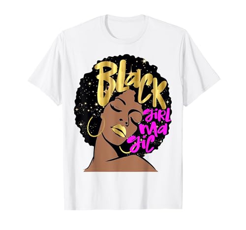 Black Girl Magic T-Shirt Afro Hot Pink Melanin Queen Damen T-Shirt Black Girl Magic T-Shirt Afro Hot Pink Melanin Queen Damen T-Shirt von Black Queens NYC