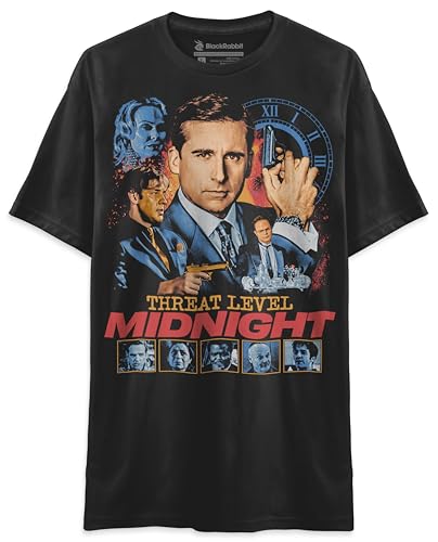 Threat Level Midnight Retro Spy Movie Inspired Unisex Classic T-Shirt, Schwarz, XX-Large Threat Level Midnight Retro Spy Movie Inspired Unisex Classic T-Shirt, Schwarz, XX-Large von Black Rabbit