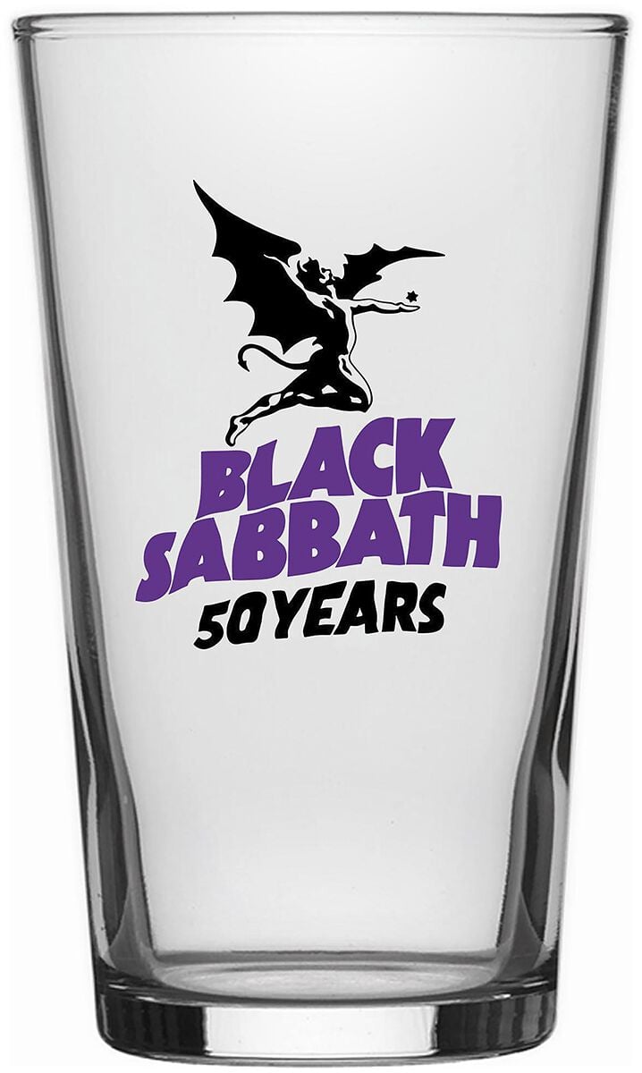 Black Sabbath Bierglas - 50 Years - klar  - Lizenziertes Merchandise! von Black Sabbath
