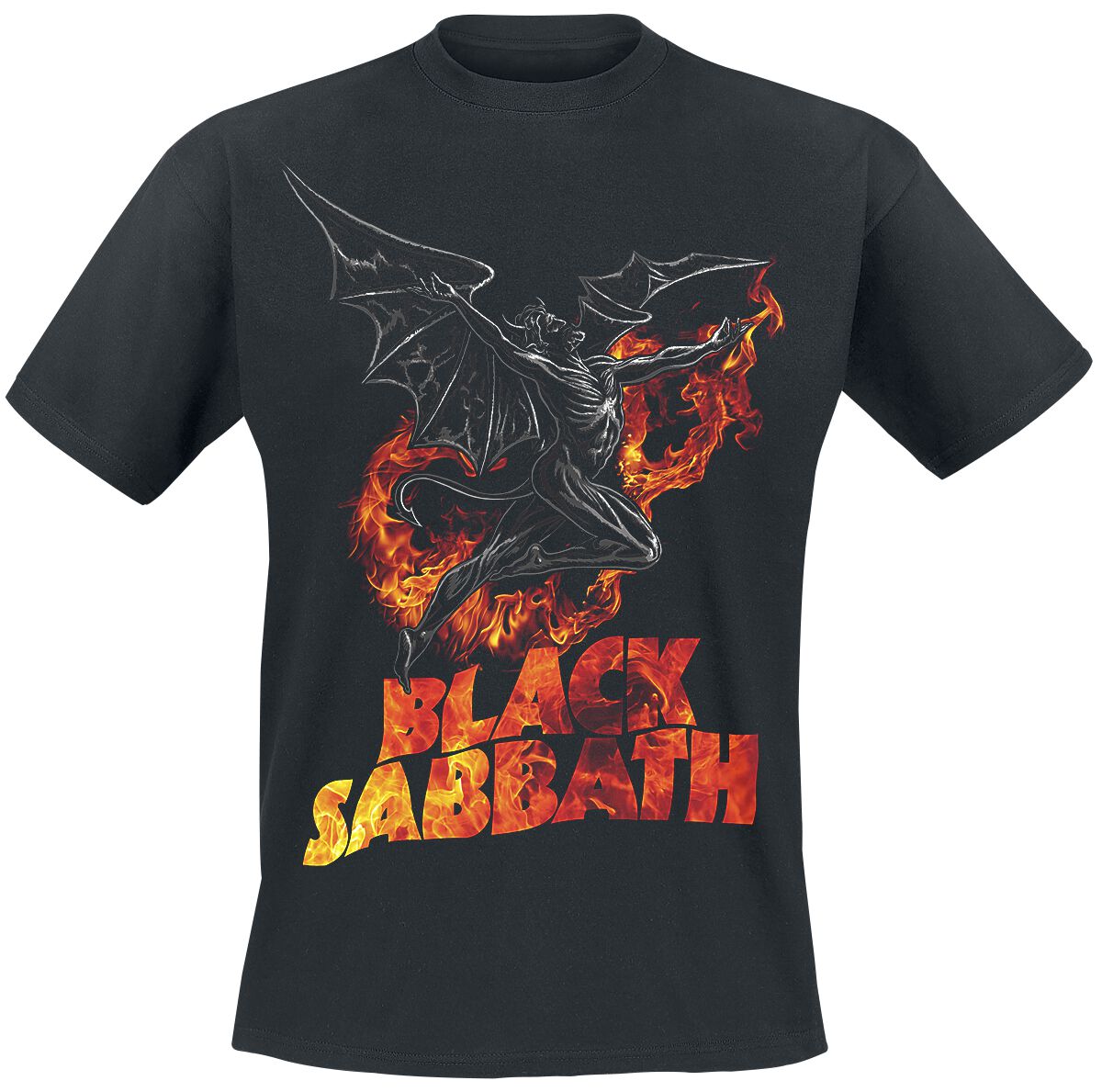 Black Sabbath Burning Demon T-Shirt schwarz in M von Black Sabbath