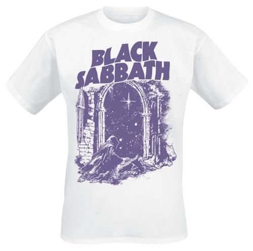 Black Sabbath Into The Void Männer T-Shirt weiß L 100% Baumwolle Band-Merch, Bands von Black Sabbath