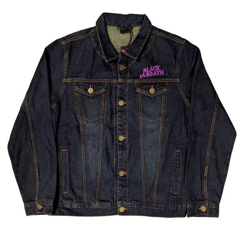 Black Sabbath Jeansjacke Wavy Logo Denim Jacke Band Merchandise Ozzy Osbourne von Black Sabbath