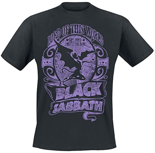 Black Sabbath Lord of This World Männer T-Shirt schwarz 5XL 100% Baumwolle Band-Merch, Bands von Black Sabbath