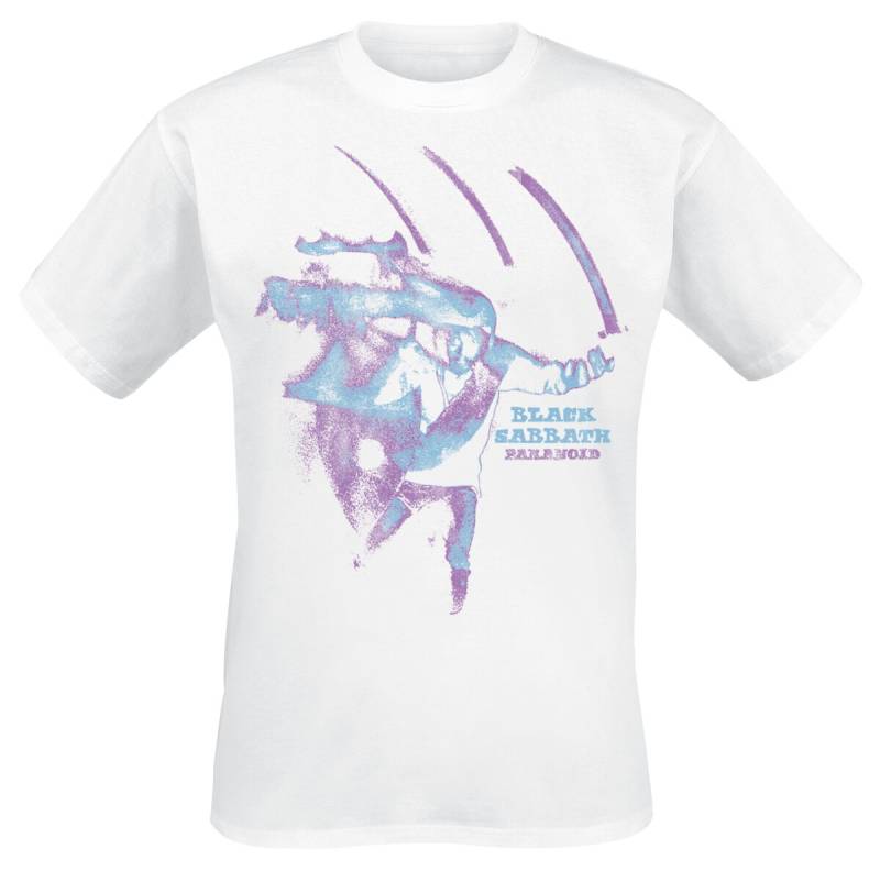Black Sabbath Paranoid T-Shirt weiß in L von Black Sabbath