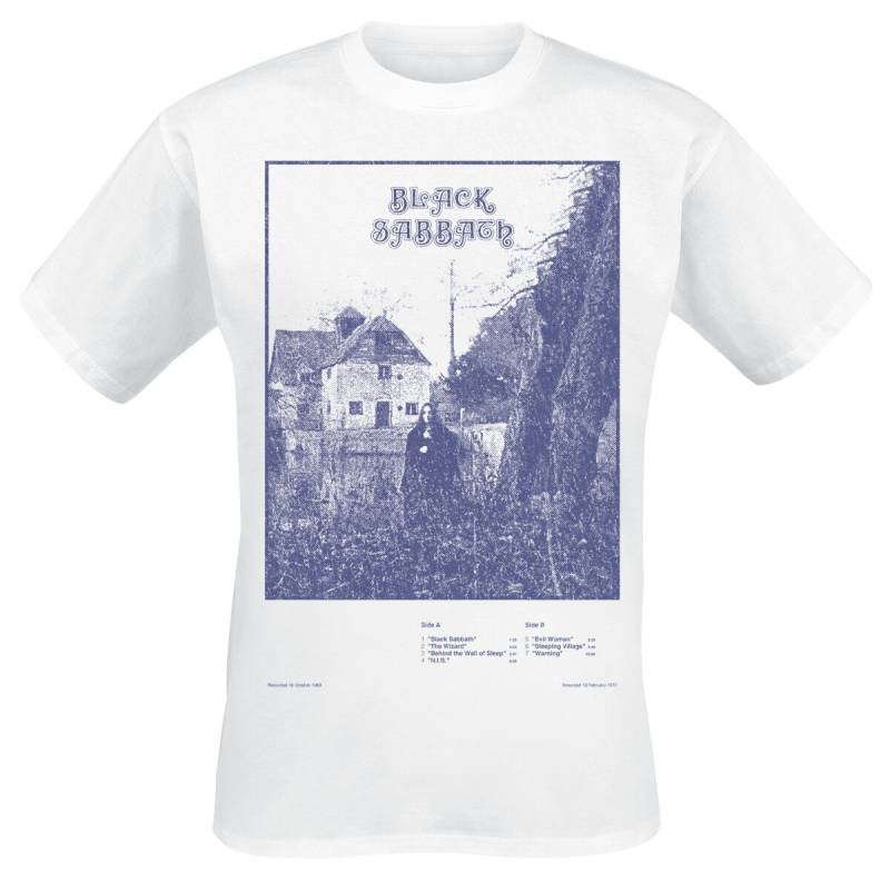 Black Sabbath Self Titled Tracklist T-Shirt weiß in M von Black Sabbath