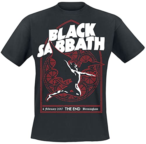 Black Sabbath The End Church Window Männer T-Shirt schwarz M 100% Baumwolle Band-Merch, Bands von Black Sabbath