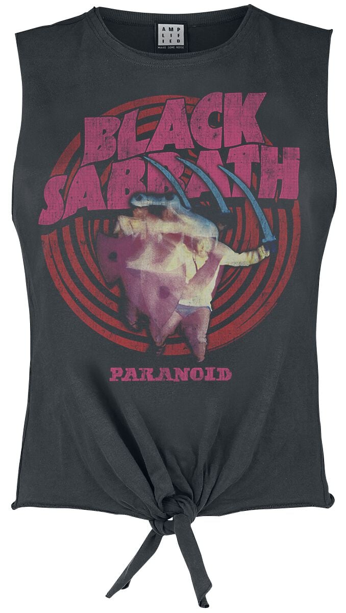 Black Sabbath Top - Amplified Collection - Paranoid - S bis XL - für Damen - Größe XL - charcoal  - Lizenziertes Merchandise! von Black Sabbath