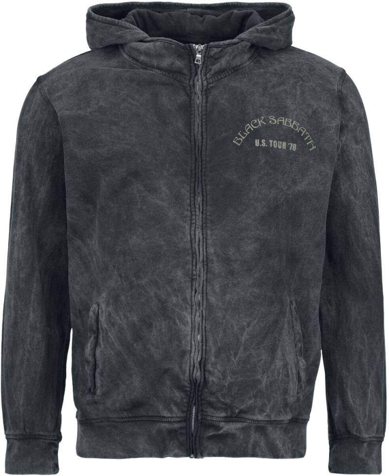 Black Sabbath US Tour 78 Kapuzenjacke anthrazit in L von Black Sabbath