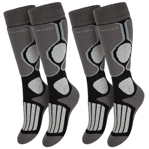 Black Snake® 2 Paar Kinder Skisocken 'high protection' Sportsocken Funktionssocken Kniestrümpfe - Schwarz - 27-30 von Black Snake