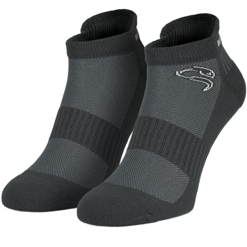 Black Snake® 2 Paar Sport Sneaker Socken 'perfect trail' Füßlinge für Damen und Herren - Anthrazit - 39/42 von Black Snake