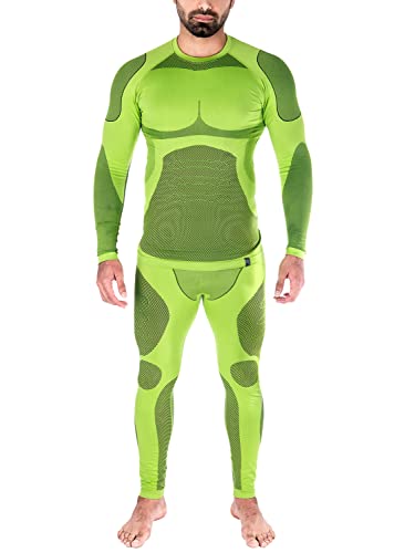 Black Snake® Herren Seamless Funktionsunterwäsche Set Python - Lime - XL/XXL von Black Snake