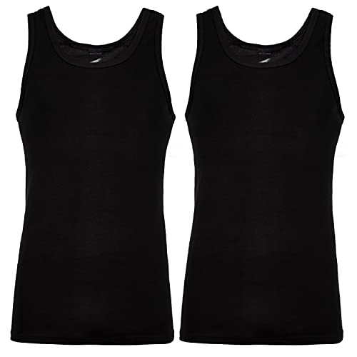 Black Snake® Herren Unterhemd 2er Set Seamless Tank Top Feinripp Achselshirt - Schwarz - 10/4XL von Black Snake