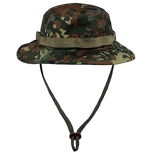 Black Snake® Hut Sonnenhut für Damen und Herren wasserdichter Anglerhut L Flecktarn von Black Snake