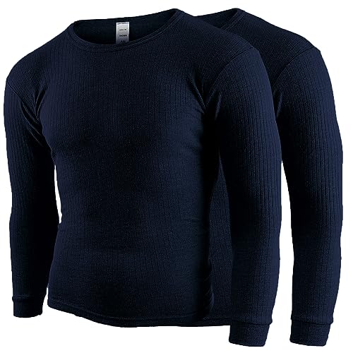 Black Snake® Thermounterhemd Thermounterwäsche Sport Unterhemden Herren 2 Stück Langarm - 4XL - Blau von Black Snake