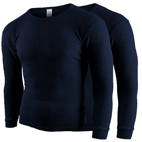 Ski- & Thermounterhemden - Herren - Atmungsaktives und warmes Material, Ideal für Verschiedene Sportarten - 2 Stück Langarm - XXL - Blau von Black Snake