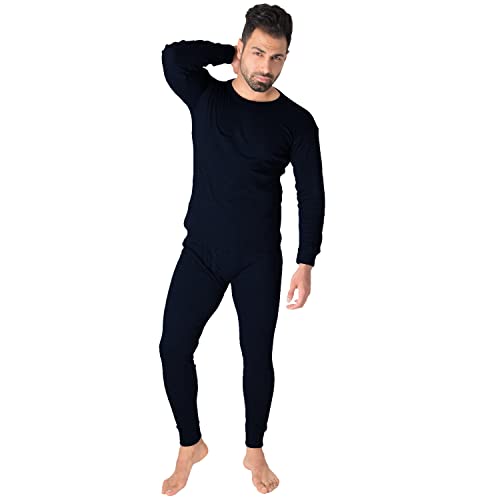 Black Snake® Thermounterwäsche Herren Thermo Unterwäsche Lange Unterhose + Langarm Unterhemd - 10/4XL - Blau von Black Snake